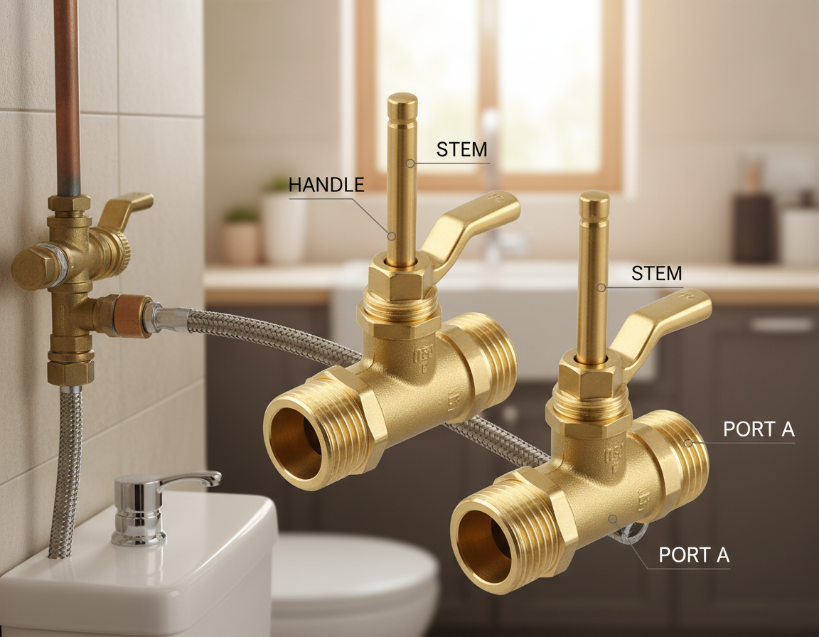 Angle Stop Valve For Sink